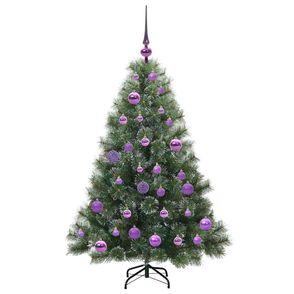 Mű karácsonyfa 150 LED-del állvánnyal Zöld 120 cm PE és PVC