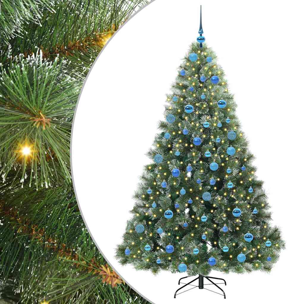 Mű karácsonyfa 300 LED-del állvánnyal Zöld 180 cm PE és PVC