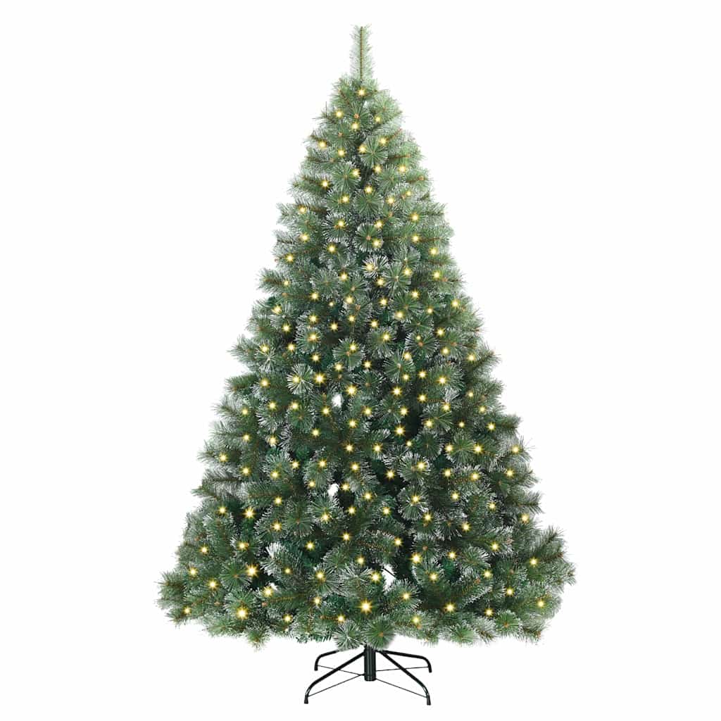 Mű karácsonyfa 300 LED-del állvánnyal Zöld 240 cm PE és PVC