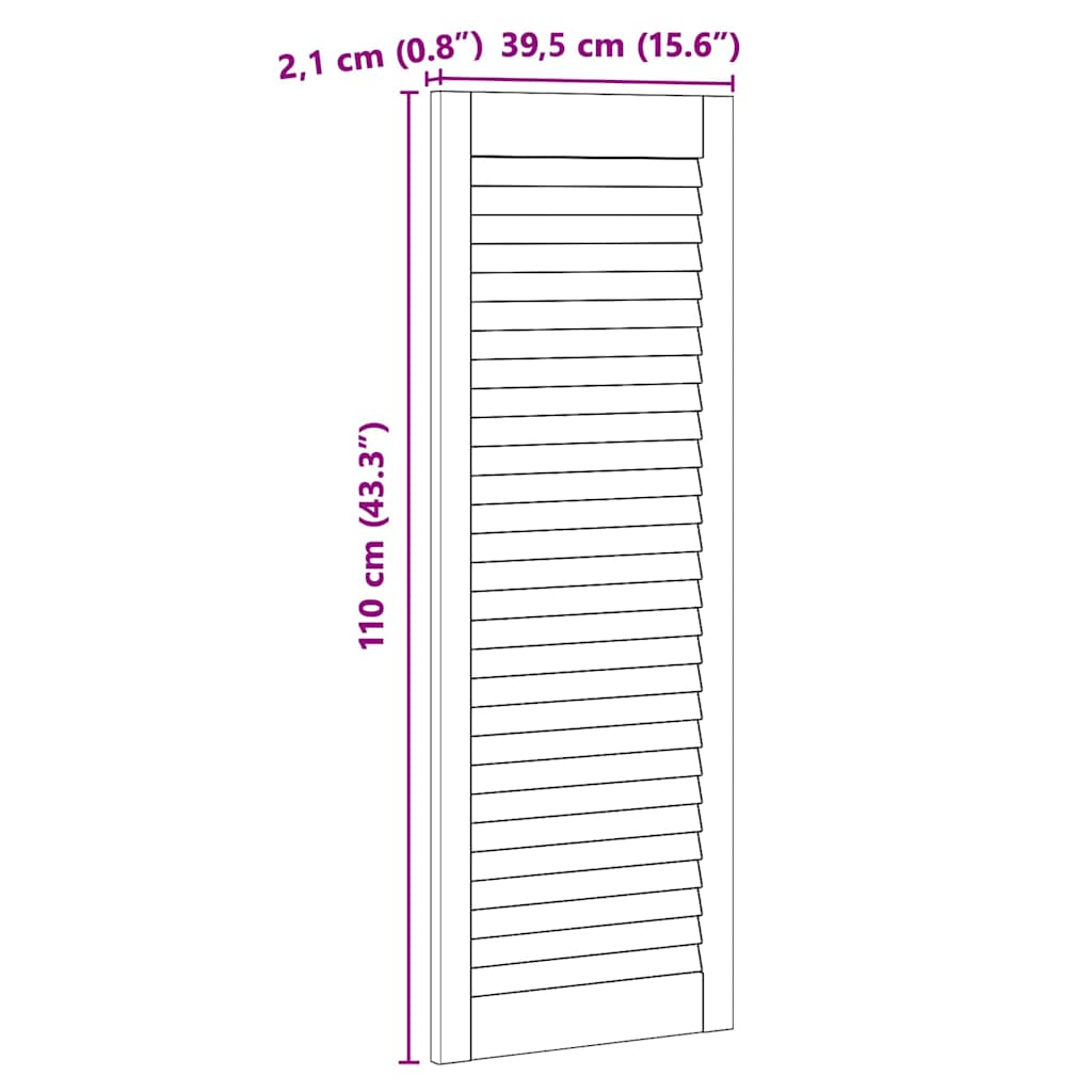 Széfajtó ajtóval Természetes 110 x 2,1 x 39,5 cm Tömör fenyőfa
