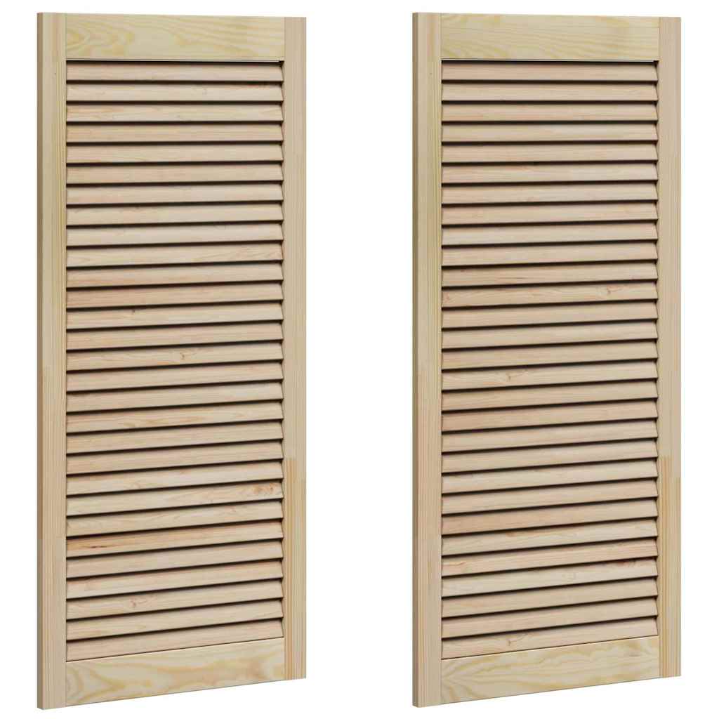 Széfajtó 2 pcs Természetes 49,5 x 2,1 x 110 cm Tömör fenyőfa