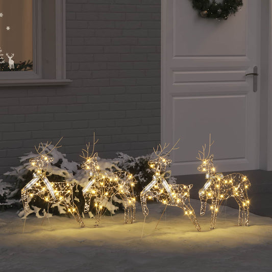 LED Rénszarvasok 80 LED-del 4 pcs Arany PET