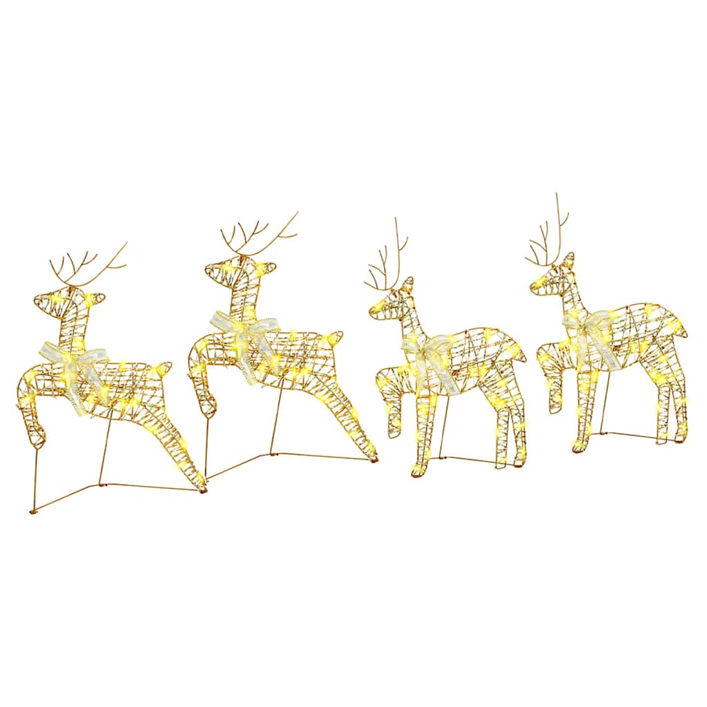 LED Rénszarvasok 80 LED-del 4 pcs Arany PET