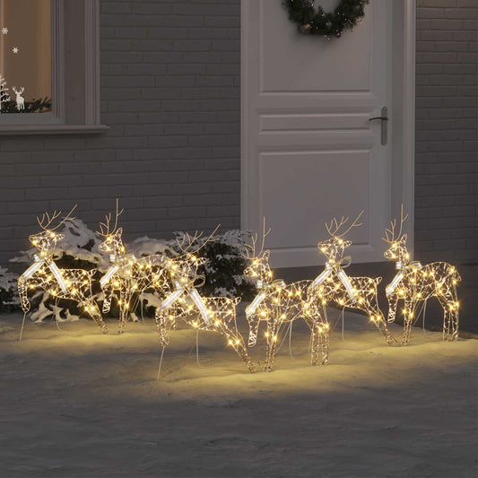LED Rénszarvasok 180 LED-del 6 pcs Arany PET