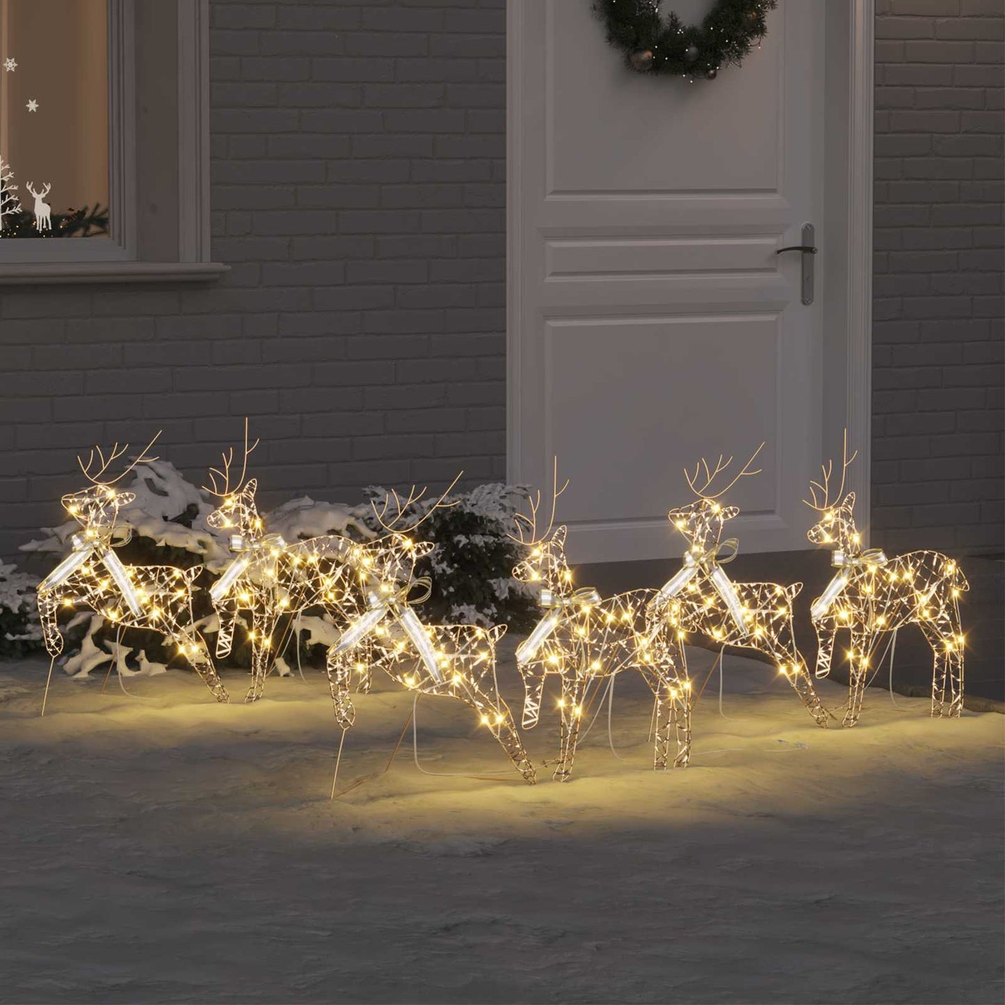 LED Rénszarvasok 180 LED-del 6 pcs Arany PET