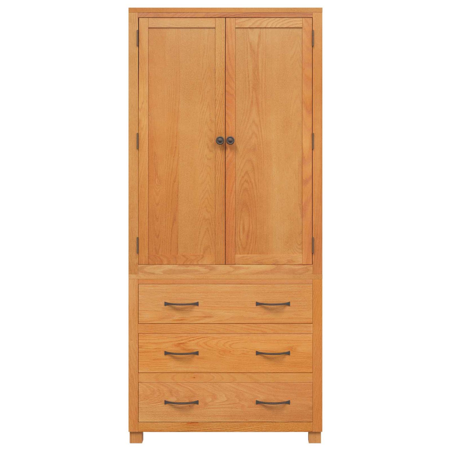 Tároló bútor készlet 2 db Barna 80 x 50 x 180 cm Tömör Tölgyfa