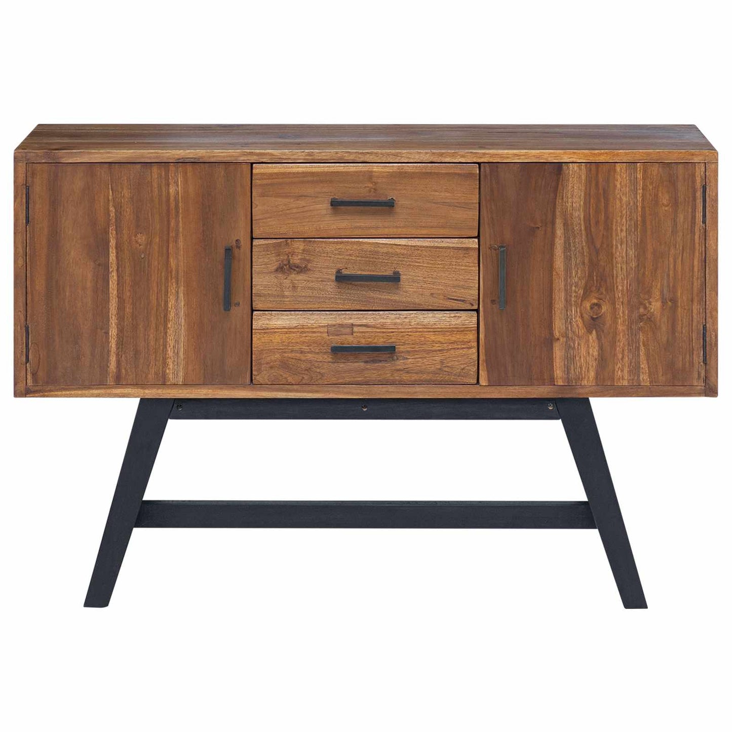 TV állvány fiókkal Természetes 110 x 30 x 75 cm Tömör Teakfa