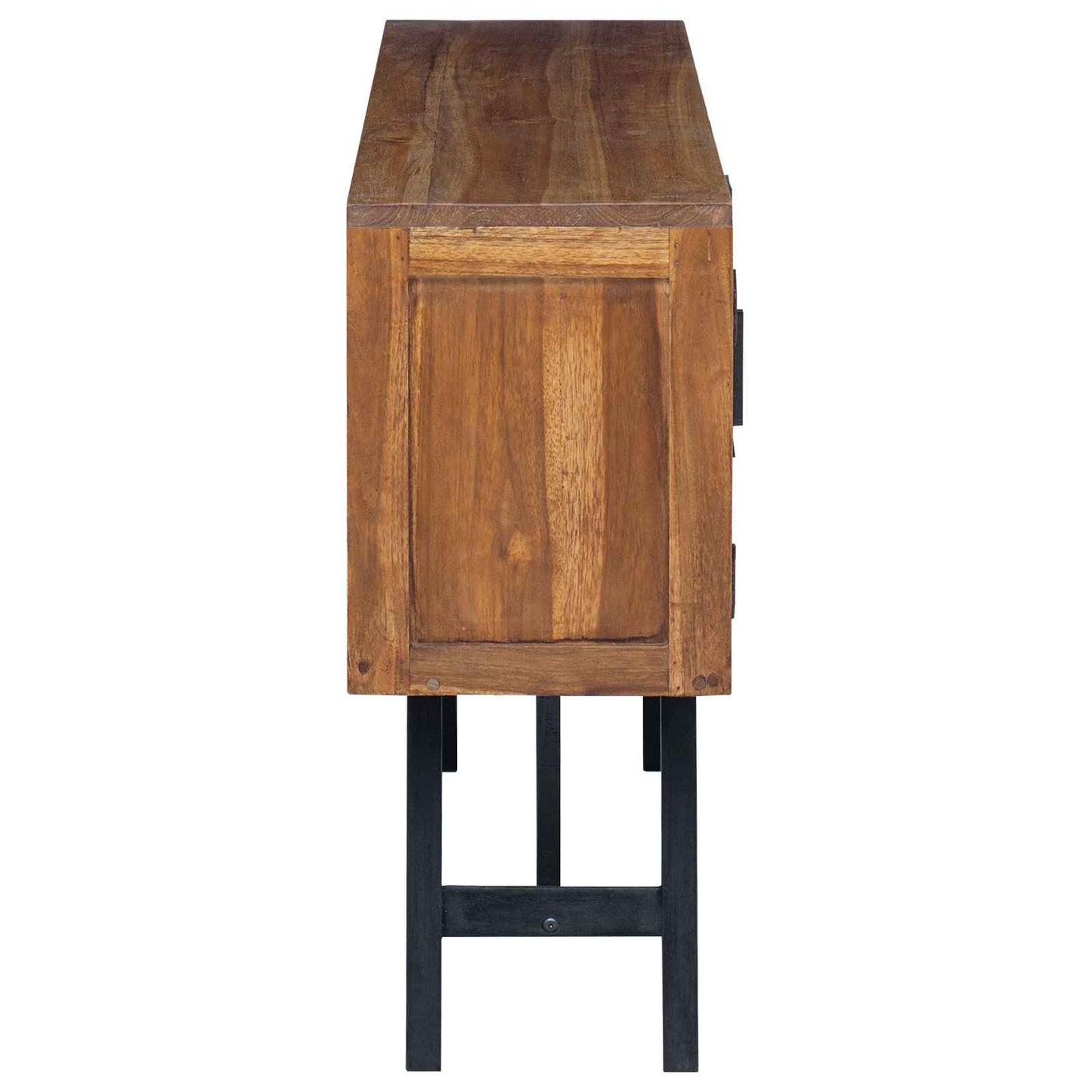 TV állvány fiókkal Természetes 110 x 30 x 75 cm Tömör Teakfa