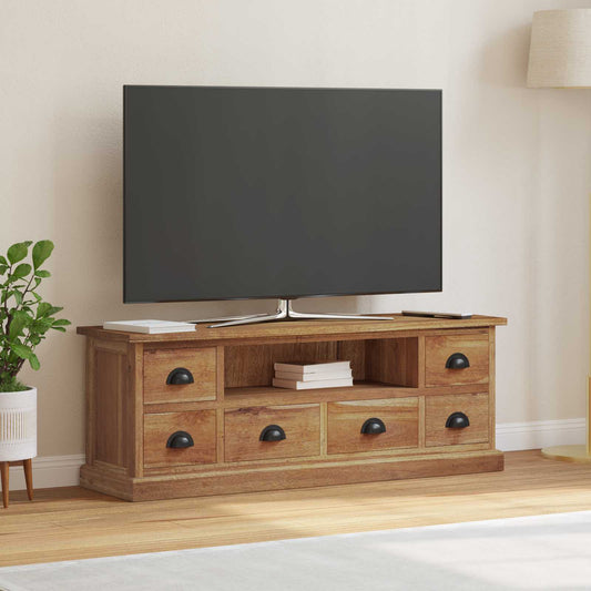TV állvány fiókkal Természetes 110 x 30 x 40 cm Tömör Teakfa