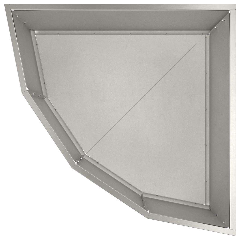 Sarok Virágtartó Ezüst 60 x 60 x 35 cm Rozsdamentes acél