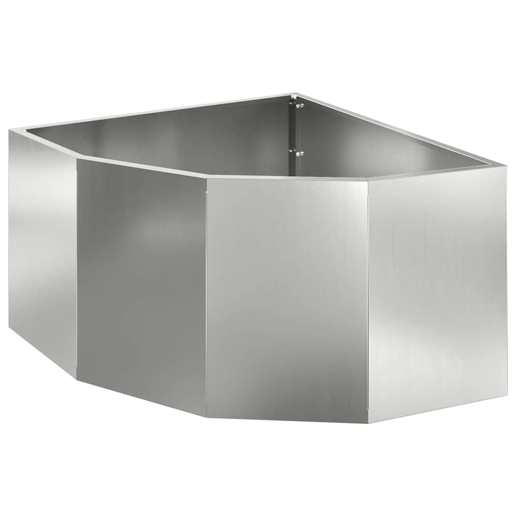 Sarok Virágtartó Ezüst 60 x 60 x 35 cm Horganyzott acél