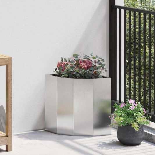 Sarok Virágtartó Ezüst 30 x 30 x 35 cm Rozsdamentes acél