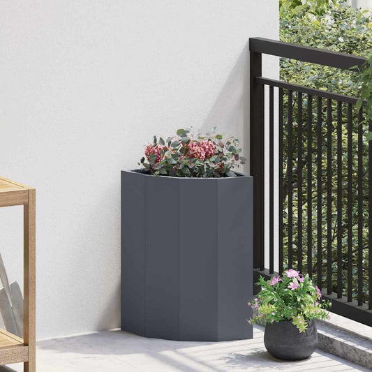 Sarok Virágtartó Antracit 30 x 30 x 50 cm Acél