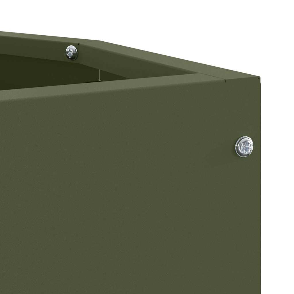 Sarok Virágtartó Oliva zöld 30 x 30 x 50 cm Acél