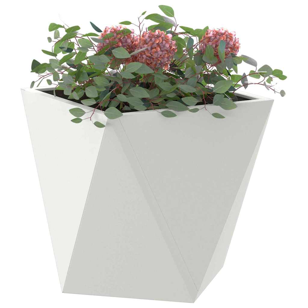 Növénytartó 2 db Fehér 30 x 30 x 30 cm Acél