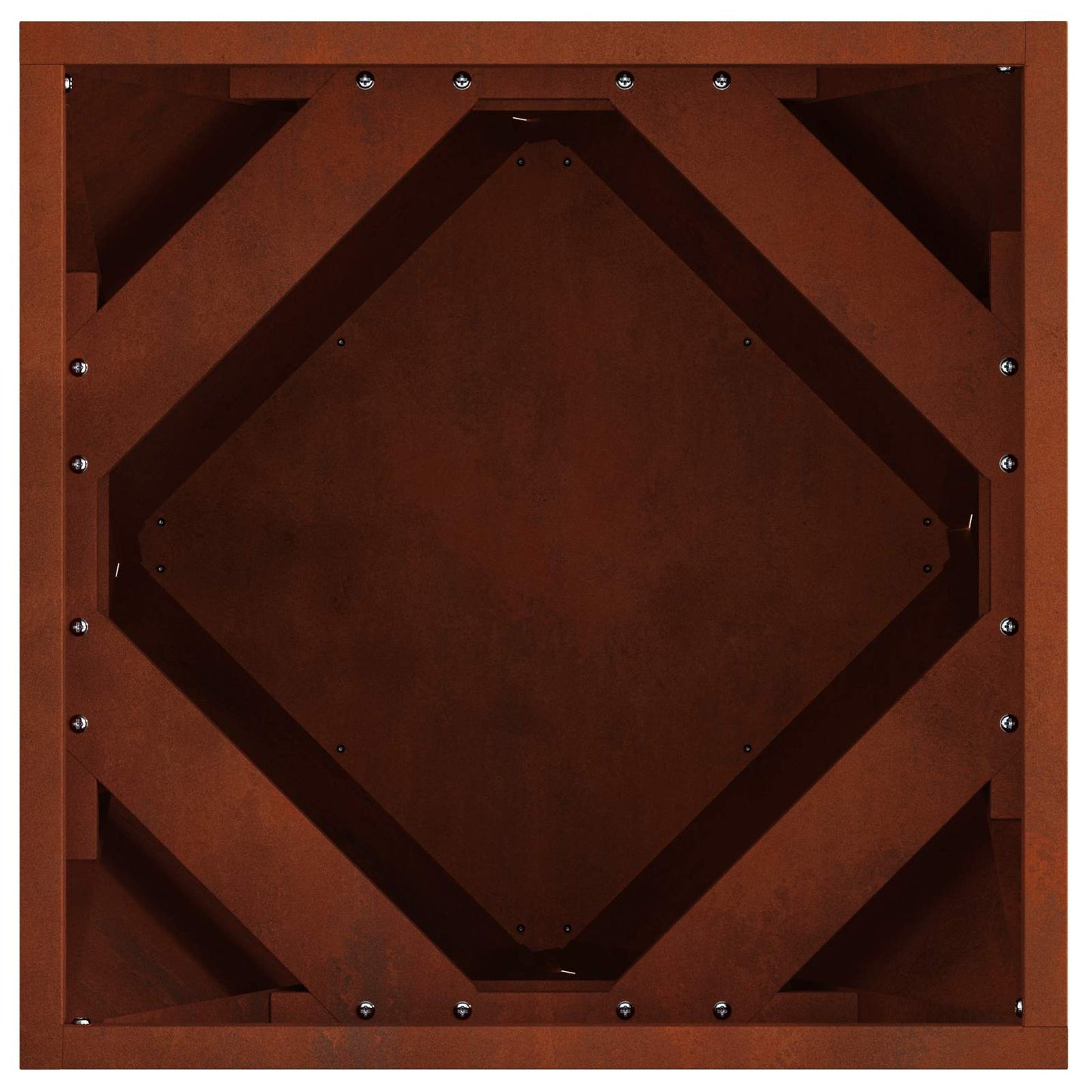 Növénytartó 2 db Rozsdás 40 x 40 x 40 cm Időjárásálló acél