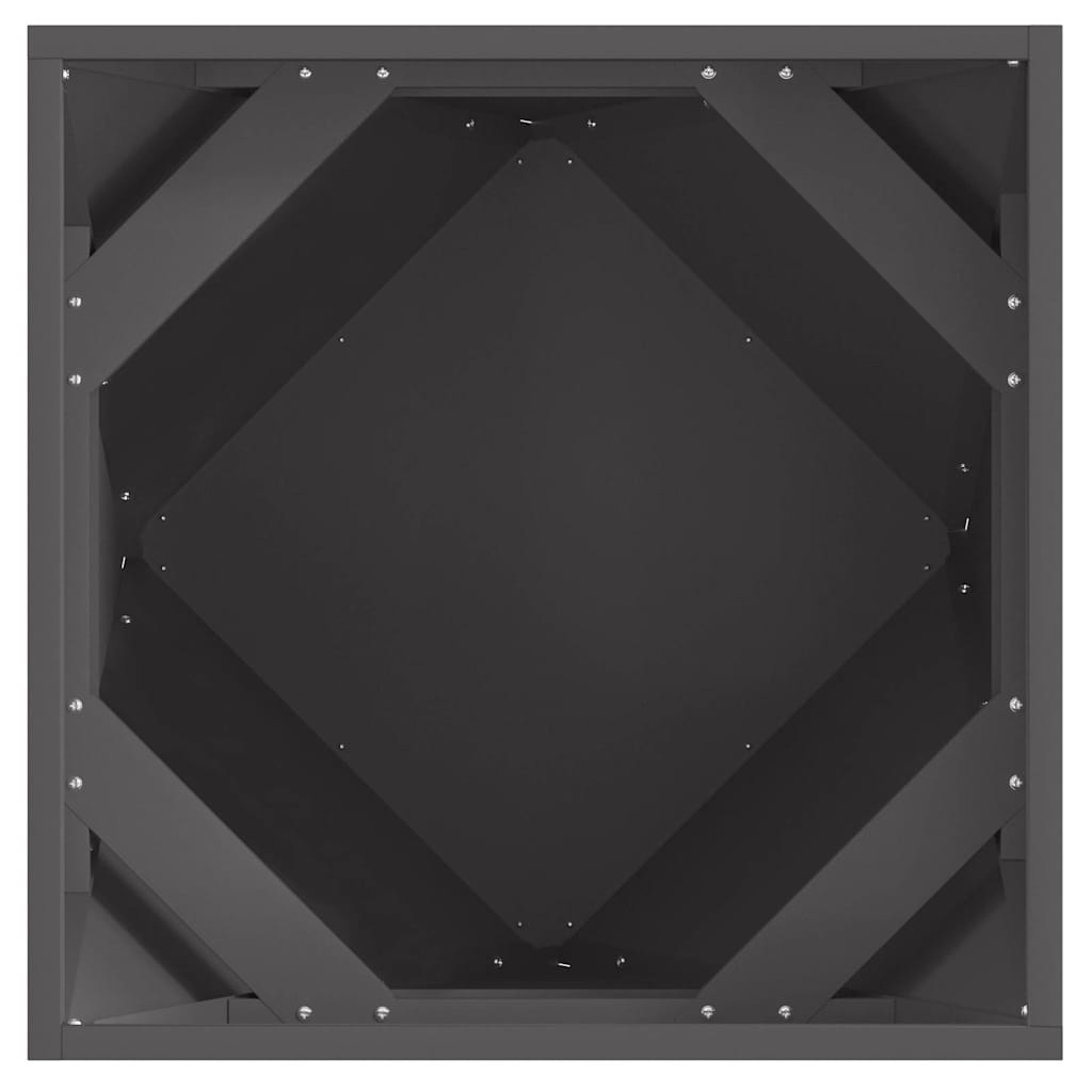 Növénytartó 2 db Fekete 50 x 50 x 50 cm Acél