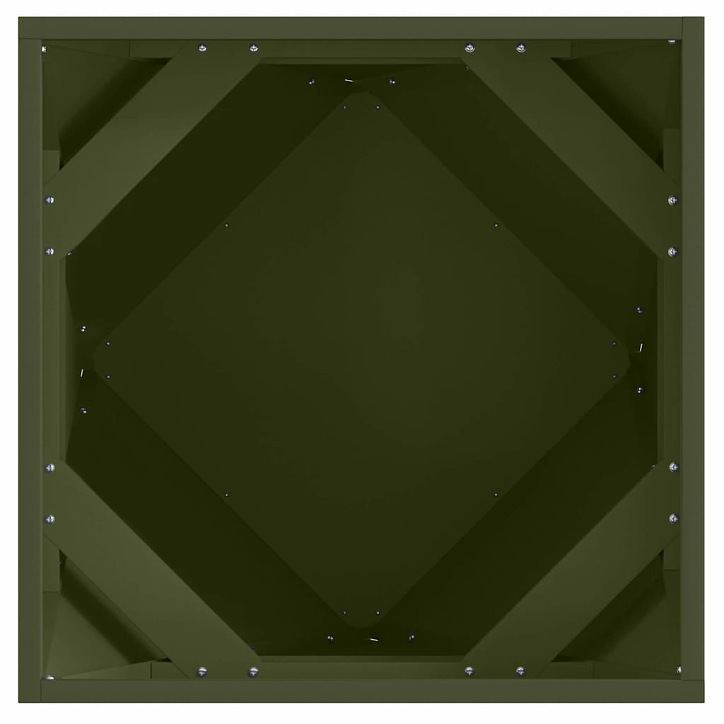 Növénytartó Olajzöld 50 x 50 x 50 cm Acél
