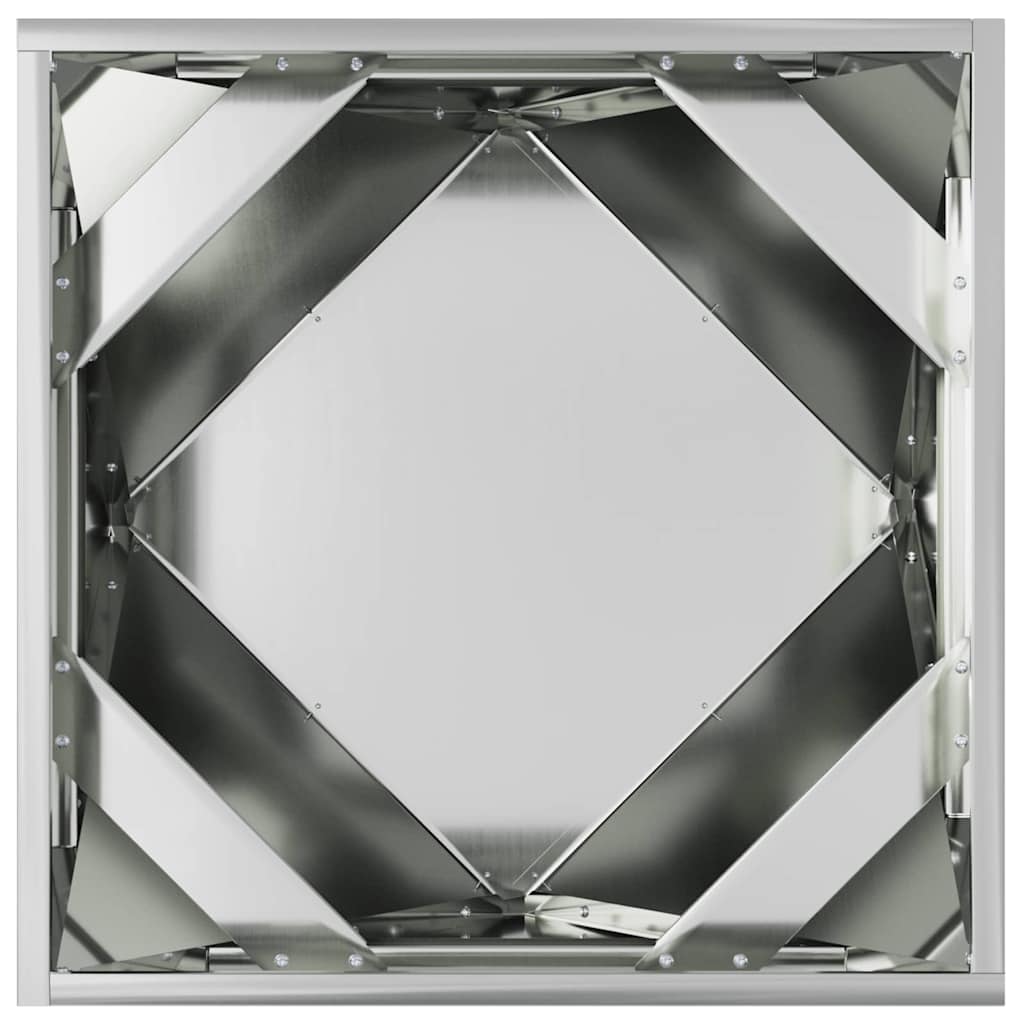 Növénytartó 2 db Ezüst 50 x 50 x 50 cm Horganyzott acél