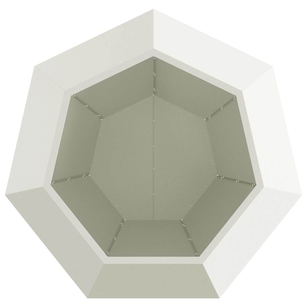 Növénytartó Fehér 100 x 100 x 80 cm Acél