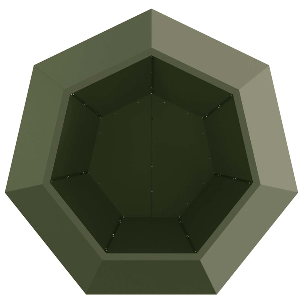 Növénytartó Olajzöld 100 x 100 x 80 cm Acél