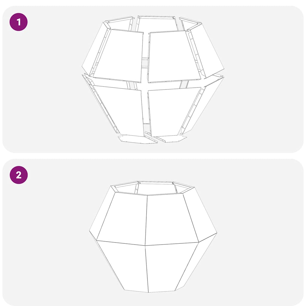 Növénytartó Antracit 75 x 75 x 60 cm Acél