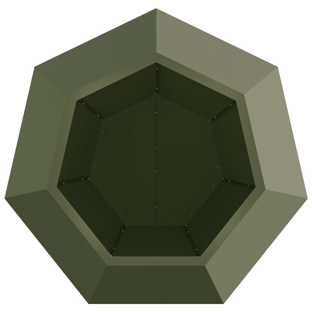 Növénytartó Olajzöld 75 x 75 x 60 cm Acél