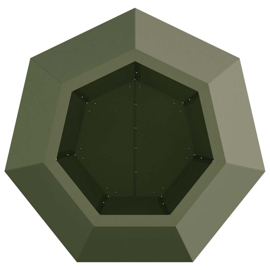 Növénytartó 2 db Olajzöld 50 x 50 x 40 cm Acél