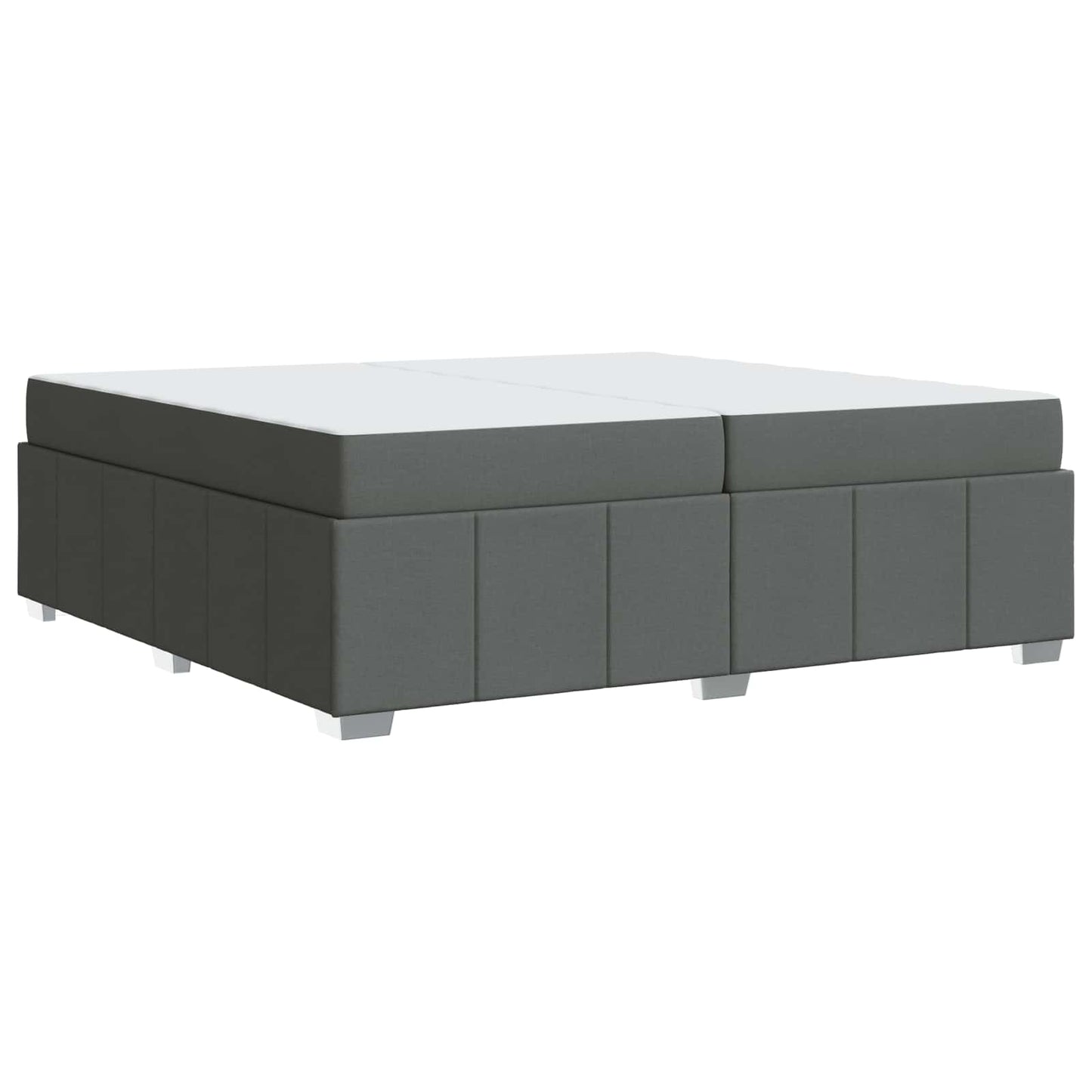 Ágykeret matracmal Sötétszürke 200 x 200 cm szövet