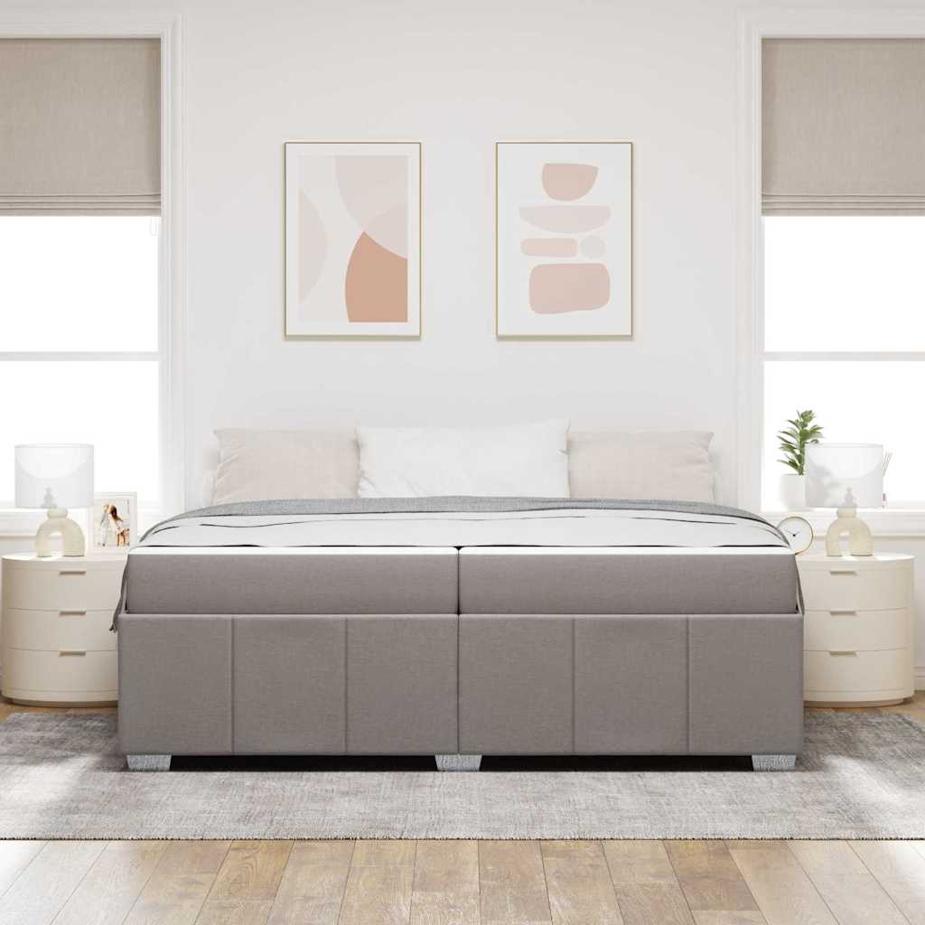 Ágykeret matracmal Tópszínű 200 x 200 cm szövet