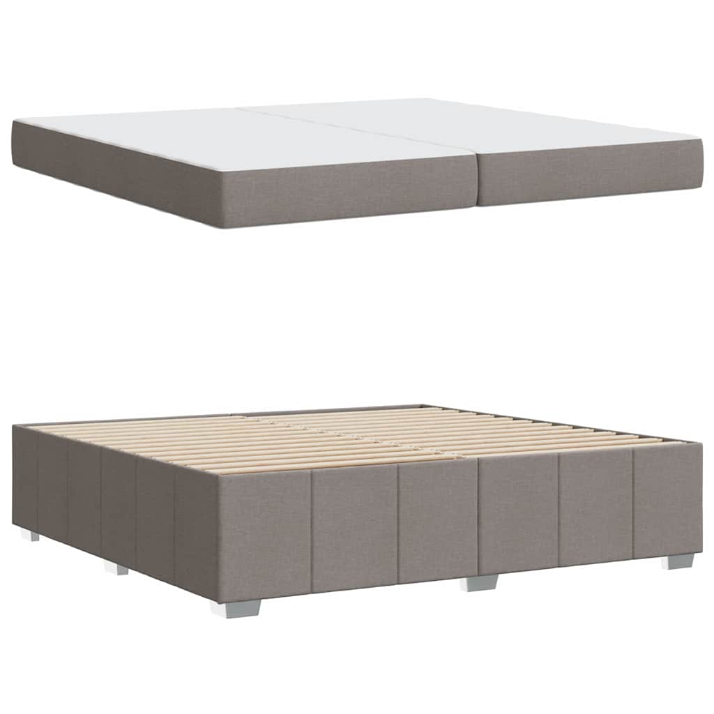 Ágykeret matracmal Tópszínű 200 x 200 cm szövet