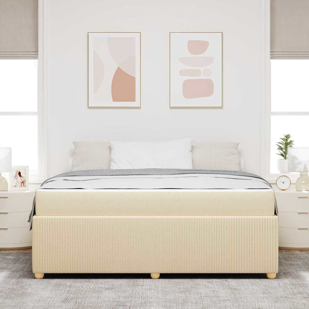 Ágykeret matracmal Krém 180 x 200 cm szövet