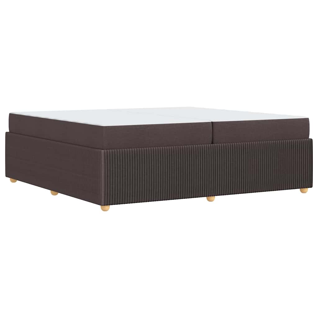 Ágykeret matracmal Sötét Barna 200 x 200 cm szövet