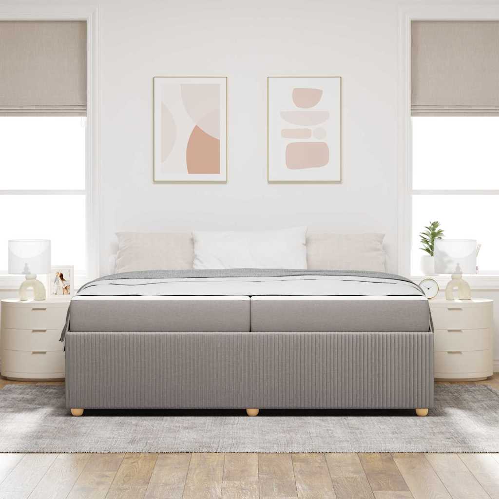 Ágykeret matracmal Tópszínű 200 x 200 cm szövet