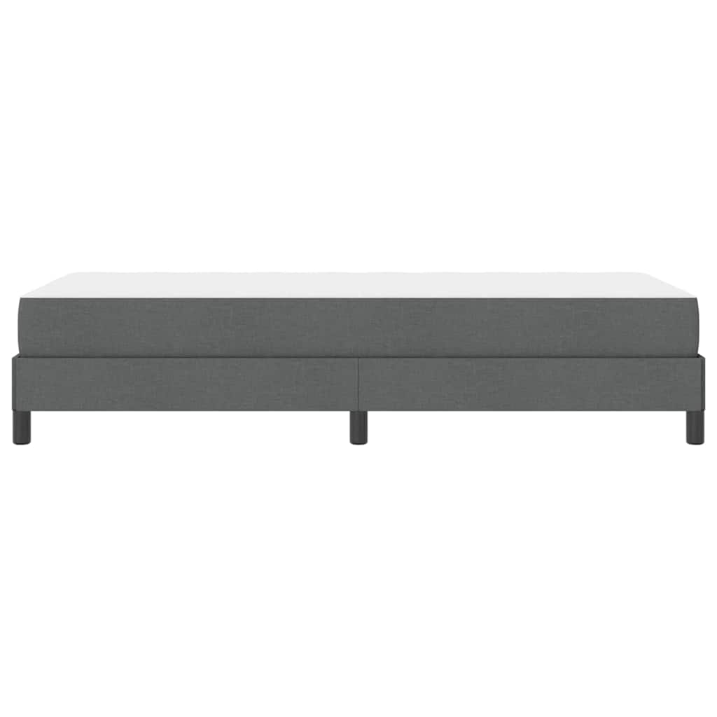 Boxrugós ágy matracmal Sötétszürke 90 x 190 cm szövet