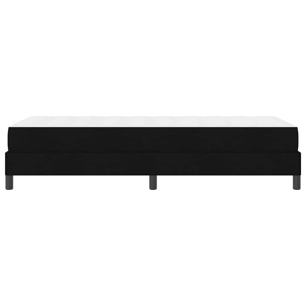 Boxrugós ágy matracmal Fekete 90 x 190 cm szövet