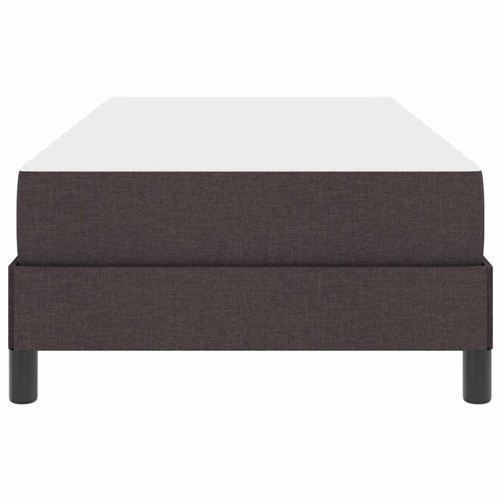 Boxrugós ágy matracmal Sötét Barna 90 x 190 cm szövet