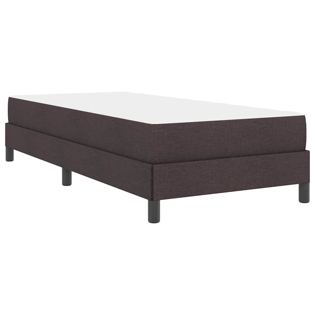 Boxrugós ágy matracmal sötétbarna 100 x 200 cm szövet