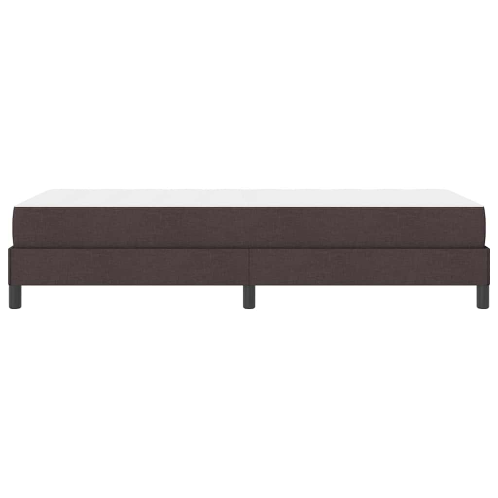 Boxrugós ágy matracmal sötétbarna 100 x 200 cm szövet