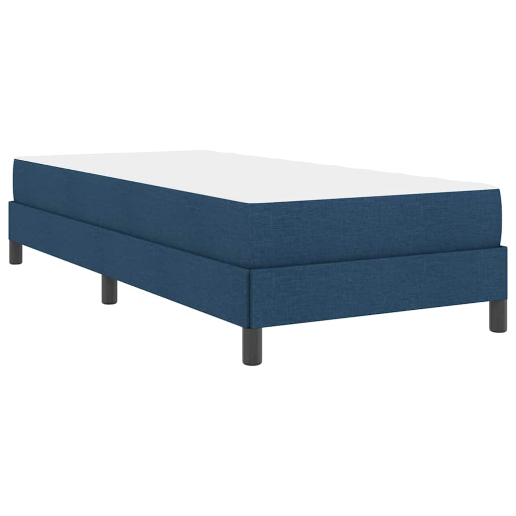 Boxrugós ágy matracmal Kék 100 x 200 cm szövet