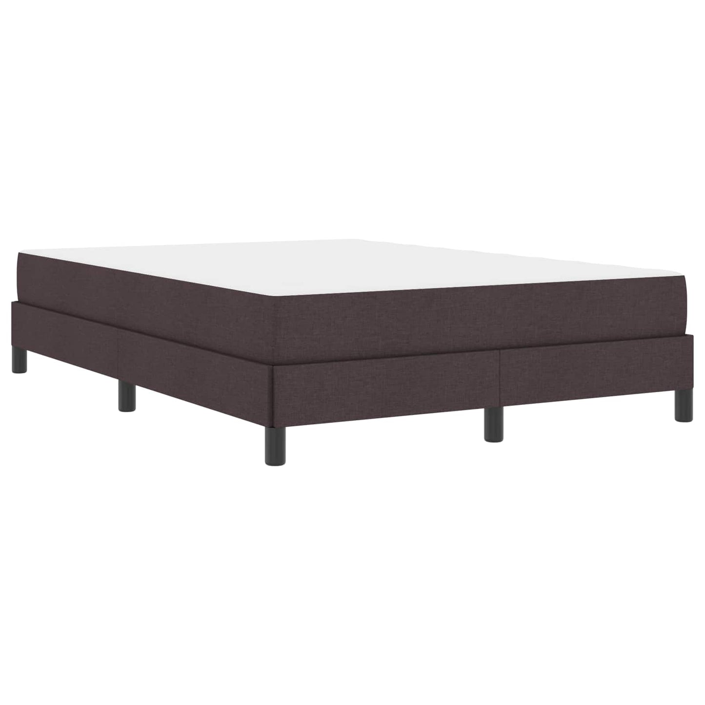 Boxrugós ágy matracmal Sötét Barna 140 x 190 cm szövet