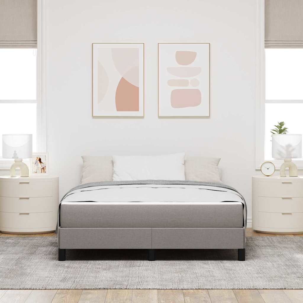 Boxrugós ágy matracmal Tópszínű 140 x 200 cm szövet