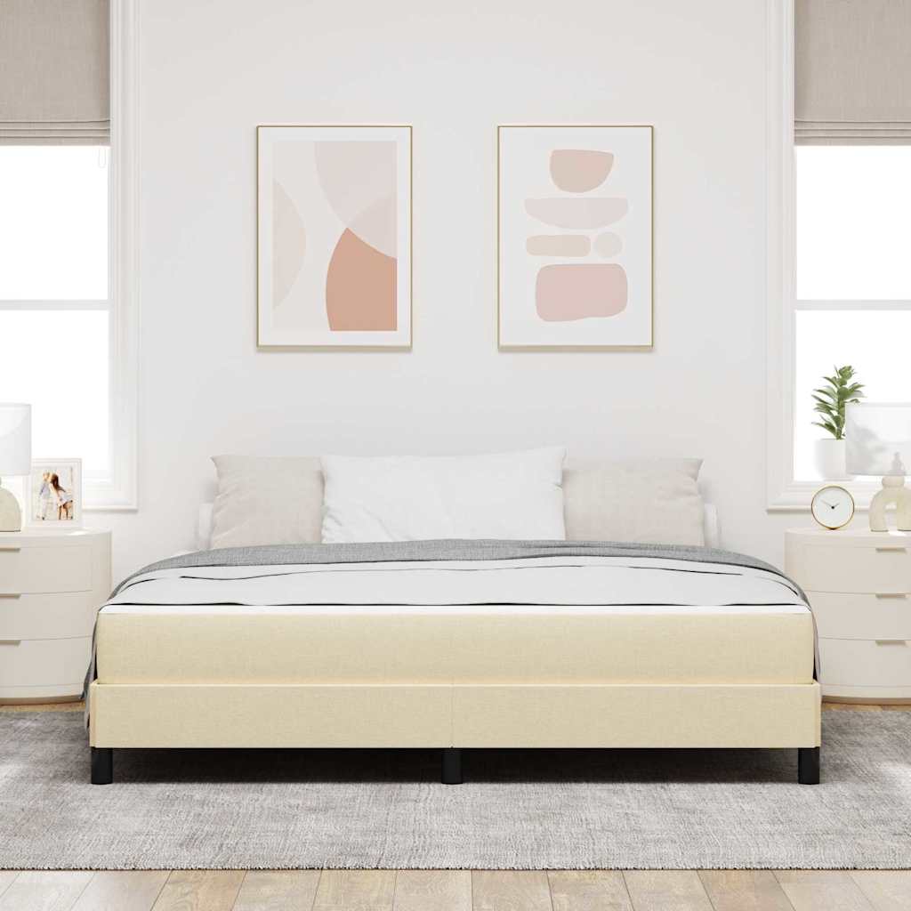 Boxrugós ágy Krém 180 x 200 cm szövet