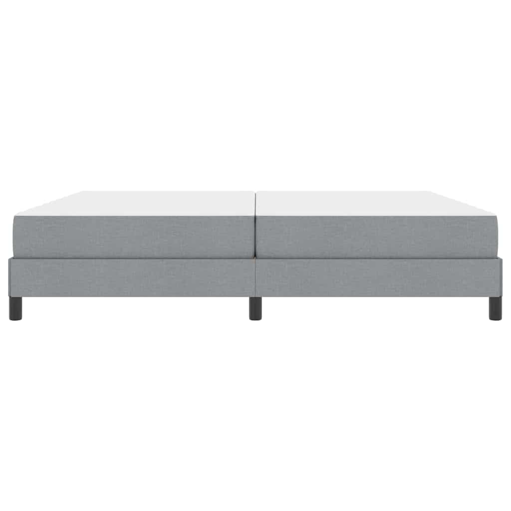 Boxrugós ágy matracmal Világosszürke 200 x 200 cm szövet