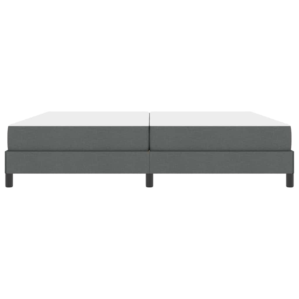 Boxrugós ágy matracmal Sötétszürke 200 x 200 cm szövet