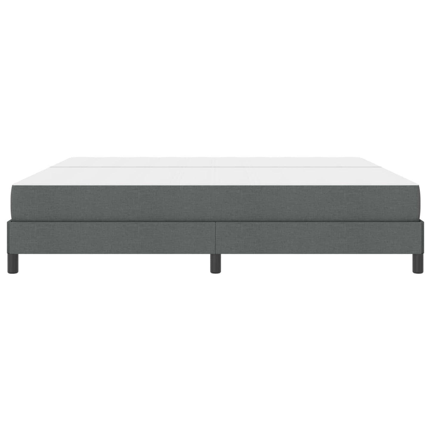 Boxrugós ágy matracmal Sötétszürke 200 x 200 cm szövet