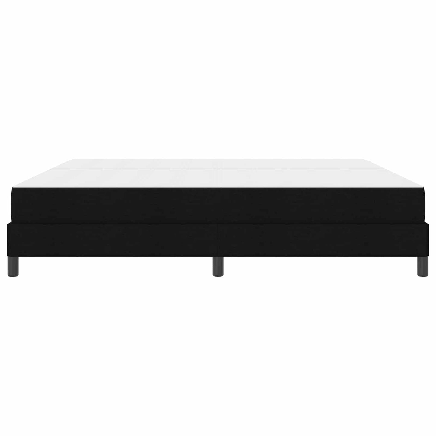 Boxrugós ágy matracmal Fekete 200 x 200 cm szövet