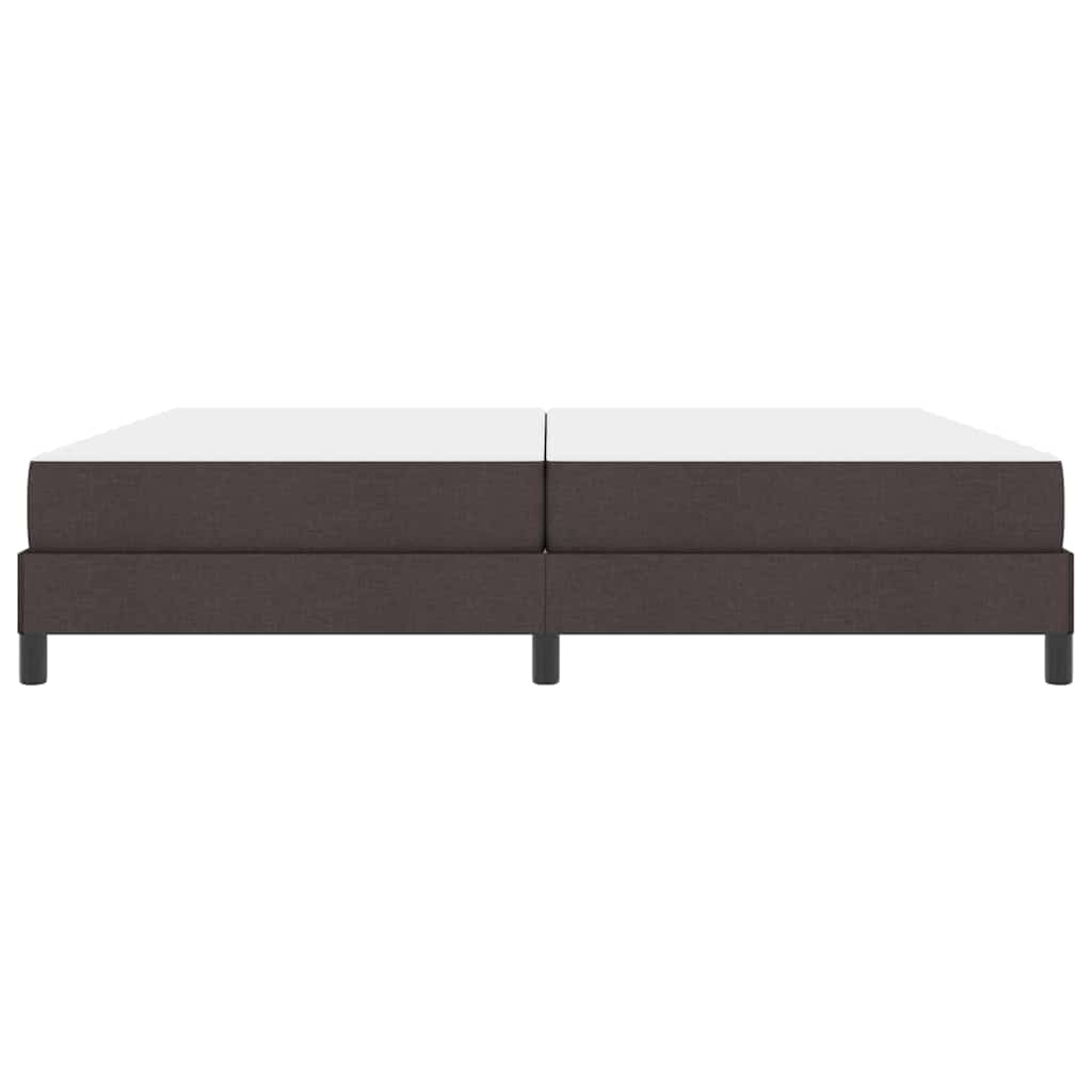 Boxrugós ágy matracmal sötétbarna 200 x 200 cm szövet