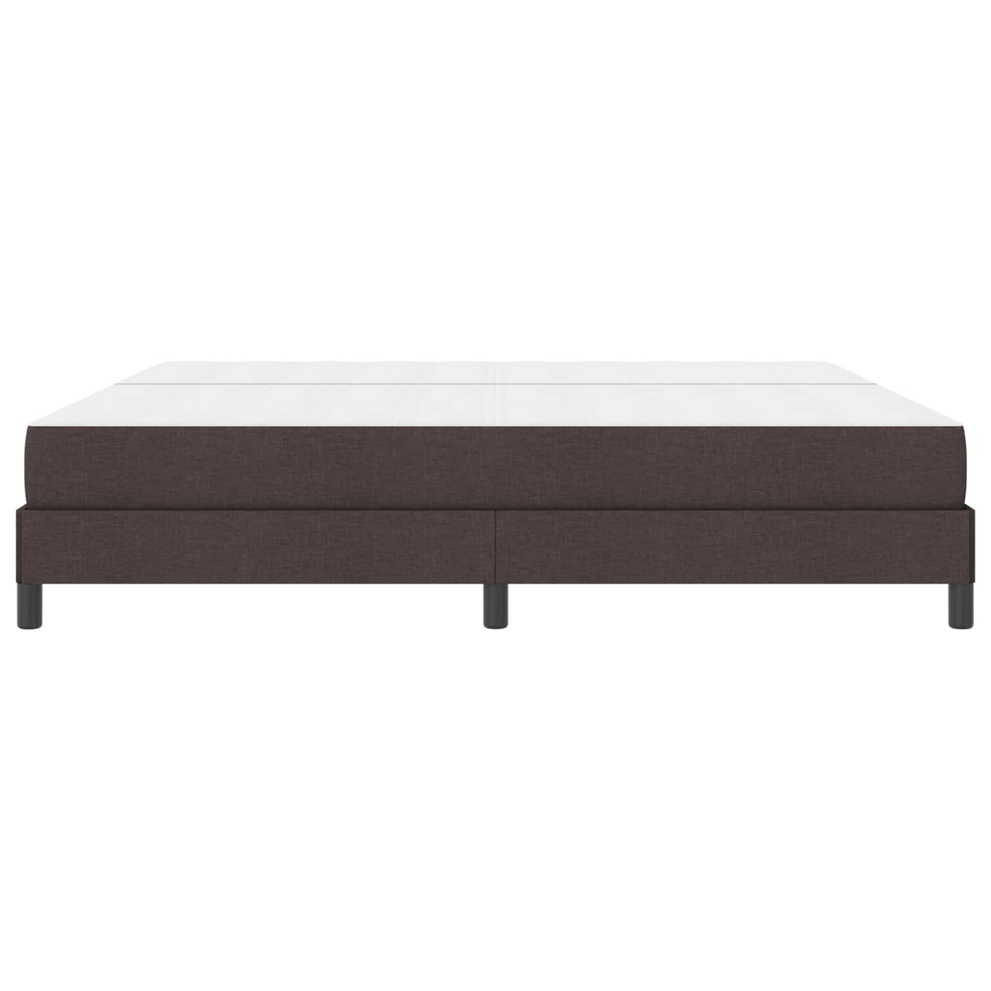 Boxrugós ágy matracmal sötétbarna 200 x 200 cm szövet