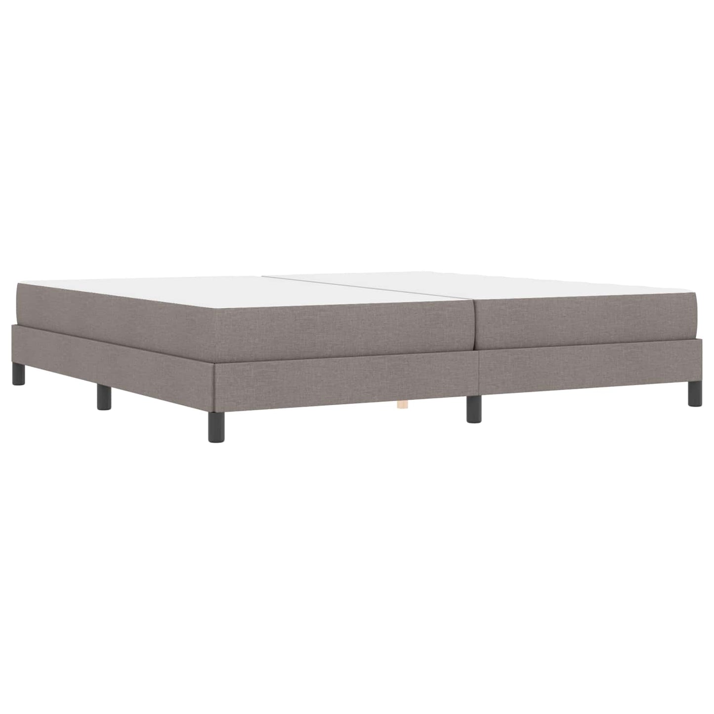 Boxrugós ágy matracmal Tópszínű 200 x 200 cm szövet